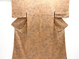 細合俊男作　縮緬地松竹梅・菊模様小紋着物